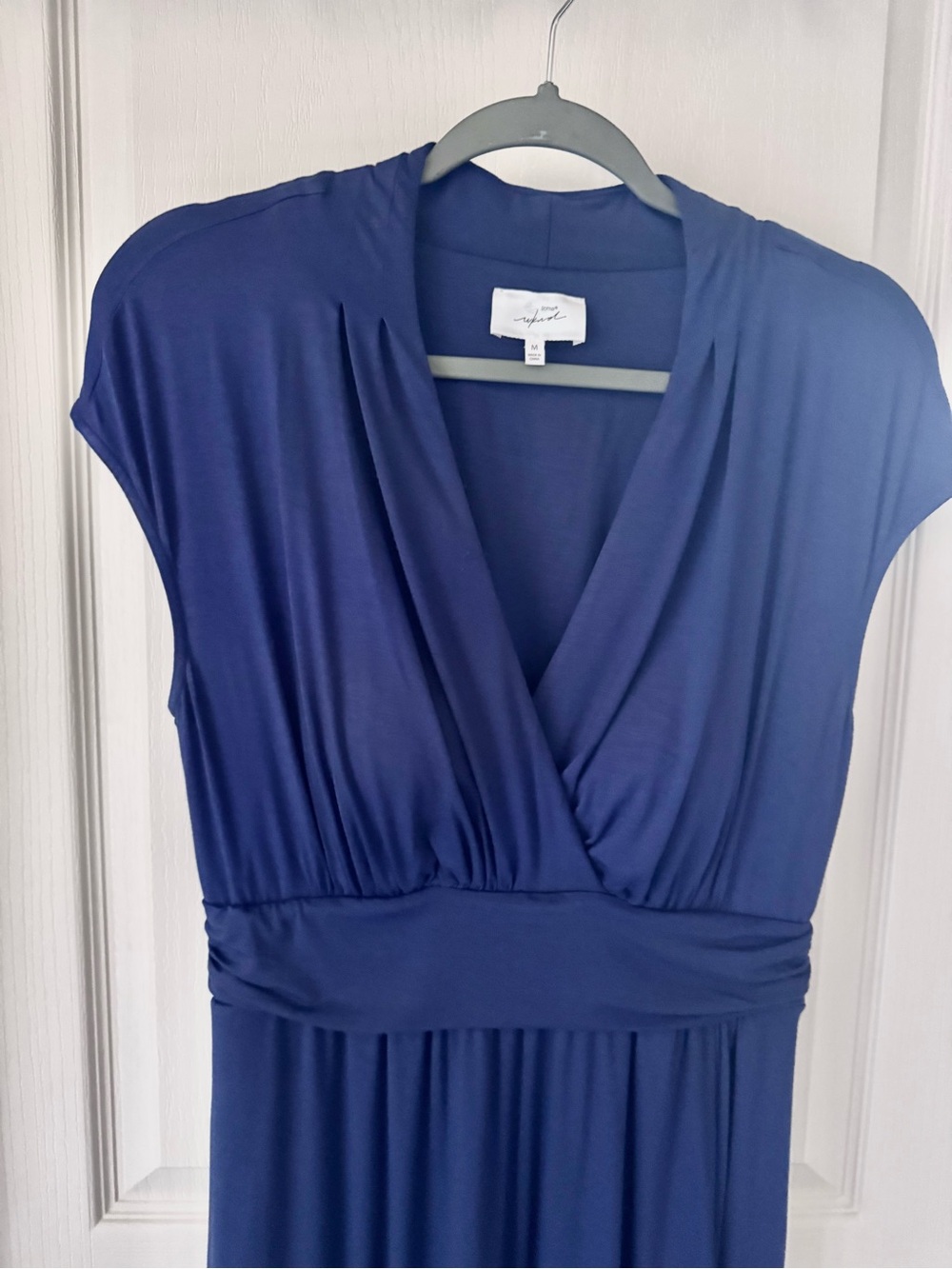SOMA Medium Blue Midi Wrap-Style Dress. SZ Medium Excellent Condition